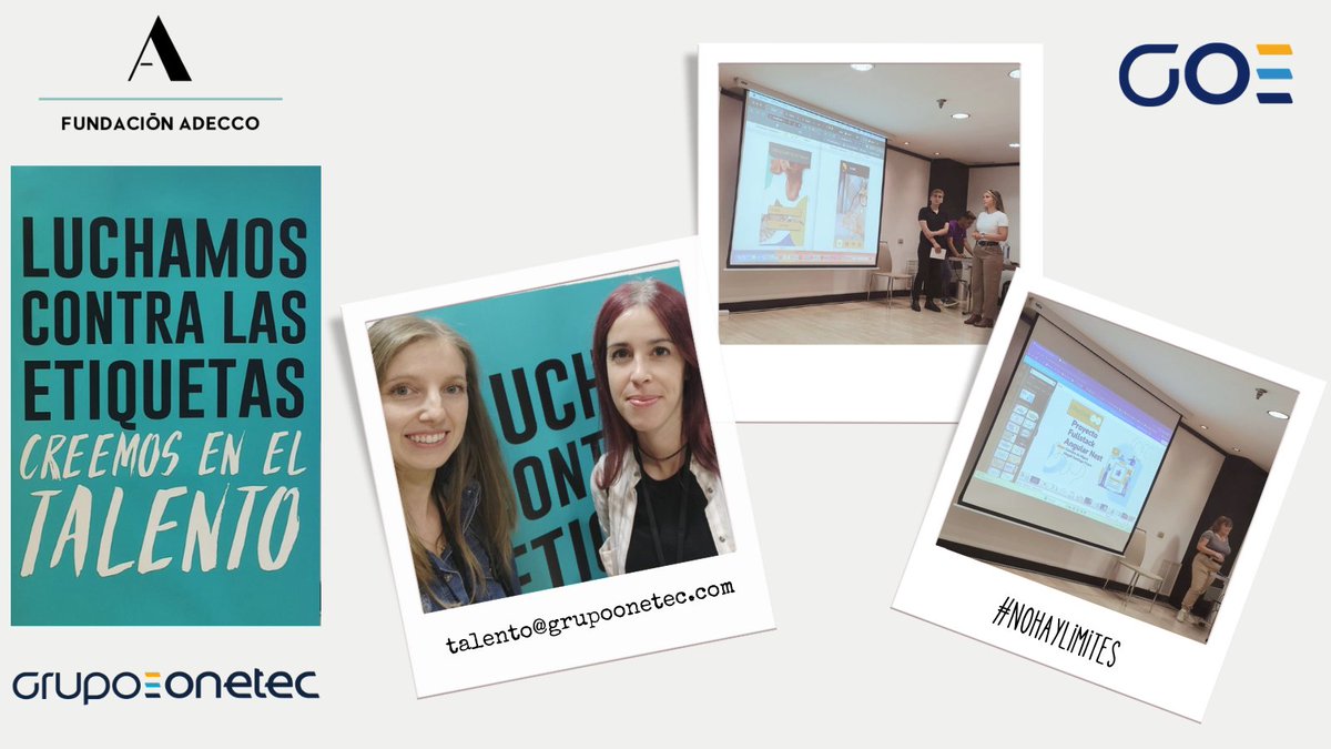 Disfrutando de una jornada de presentación de proyectos con <a href="/fund_adecco/">Fundación Adecco</a> y conociendo a algunxs de sus estudiantes. ¡Gran trabajo!
#nohaylimites