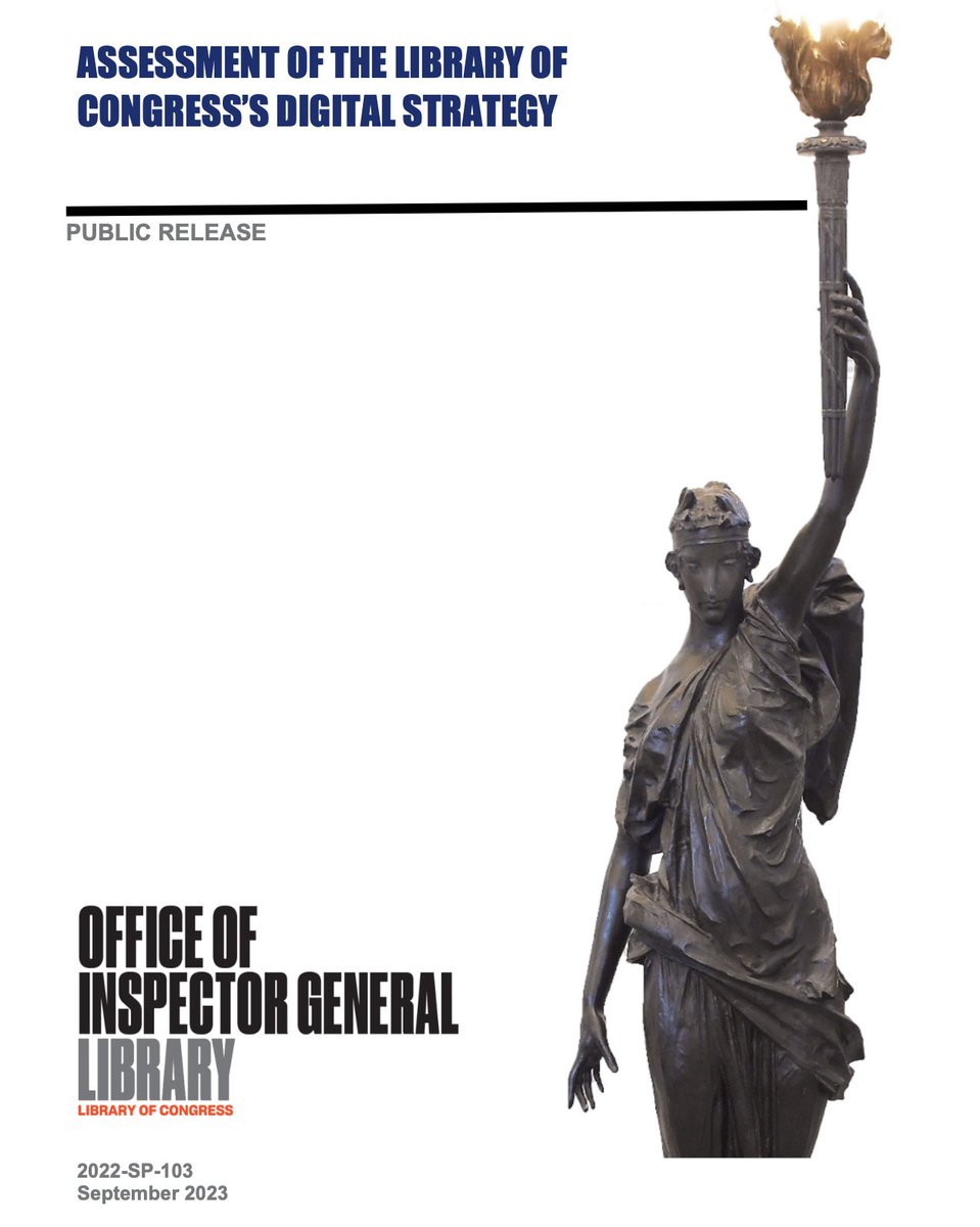 infodocket's tweet image. New Report: “Assessment of the Library of Congress’s Digital Strategy” ow.ly/6c9l50PSmRq #libraries #libraryofcongress
