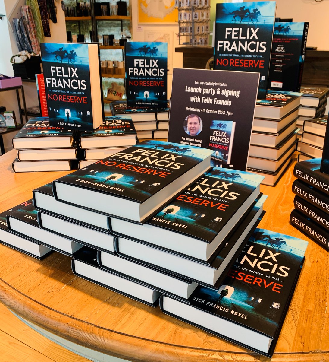 The gift shop is ready for <a href="/felix__francis/">Felix Francis</a> book launch of 'No Reserve' - join us for a book signing with Felix tomorrow at 7.30pm📚 Click here for more info&gt; bit.ly/3rcTjS2