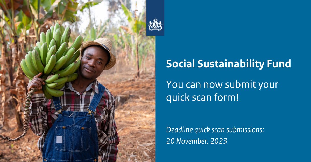 NL Enterprise Agency (@nlenterprise) on Twitter photo NEW SUBSIDY | Do you want to address social risks in your international value chain? Apply now for the Social Sustainability Fund!
See our website to learn more about eligibility criteria and the application process➡️ english.rvo.nl/subsidies-fina…
<a href="/DutchMFA/">Dutch Ministry of Foreign Affairs 🇳🇱</a> <a href="/IGG_NL/">NL Global Issues</a> #CSR #duediligence NEW SUBSIDY | Do you want to address social risks in your international value chain? Apply now for the Social Sustainability Fund!
See our website to learn more about eligibility criteria and the application process➡️ english.rvo.nl/subsidies-fina…
<a href="/DutchMFA/">Dutch Ministry of Foreign Affairs 🇳🇱</a> <a href="/IGG_NL/">NL Global Issues</a> #CSR #duediligence