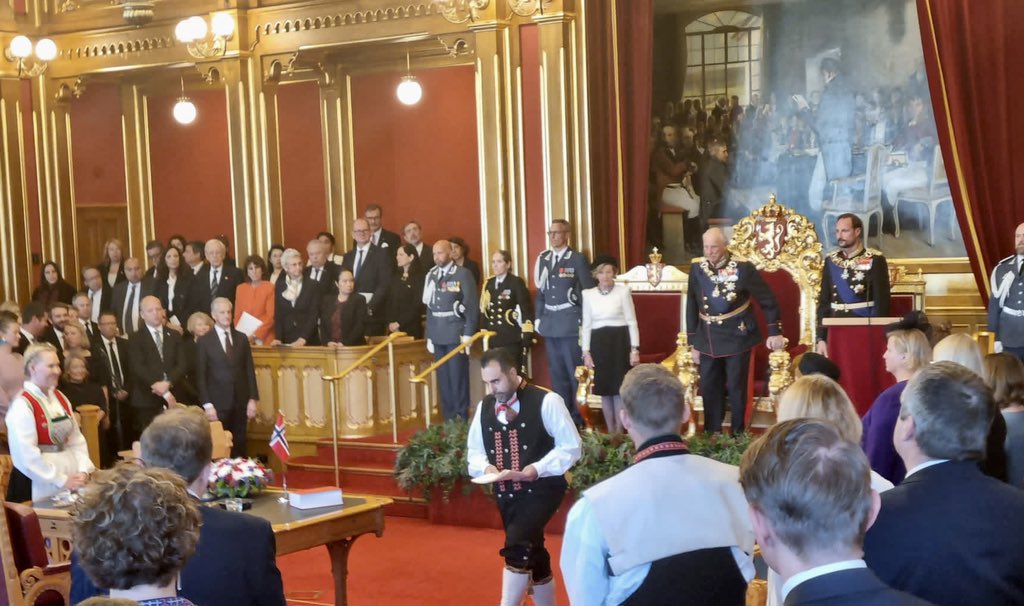 LauriBambus's tweet image. Honoured to attend with colleagues Ambassadors The State Opening of the 168th #Storting.
Powerful messages in troubling times: HM King’s Throne Speech, the State of the Realm address and Speech by @MasudGh, President @Stortinget.
Prosperity &amp;amp; success to #Norway 🇳🇴 and all Allies!