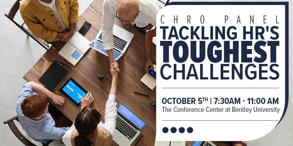 We will address some of HR's biggest challenges. You will hear what is top of mind for HR leaders and their strategies and advice to address the challenges.

💻 Registration: lnkd.in/gH4FVYMZ

#CHRO #HRChallenges #HRLF #HRBoston #NewEnglandHR #HumanResources