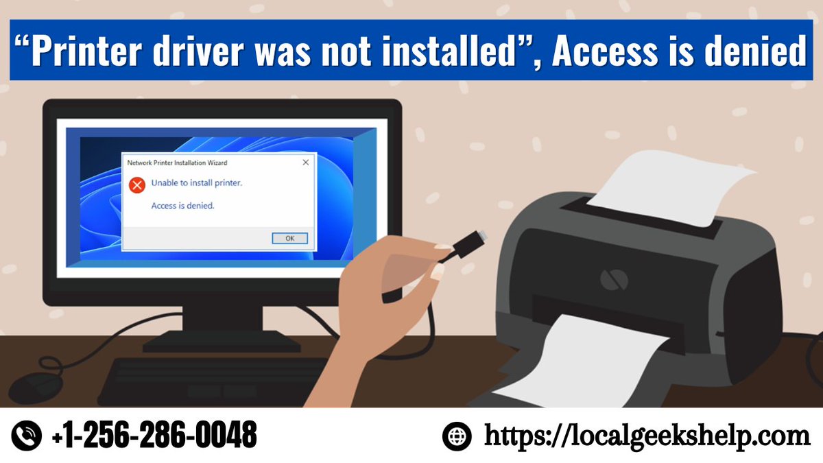 oliviawilliam86's tweet photo. ‘Printer driver not installed, Access is denied

https://t.co/EYczgyZVuR

#Printercustomersupport
#printerdrivernotinstalled
#drivernotinstalled
#PrinterSupport
#GeeksTechSupportNumber
#GeeksTechnicalSupport https://t.co/UffoAqCdjB