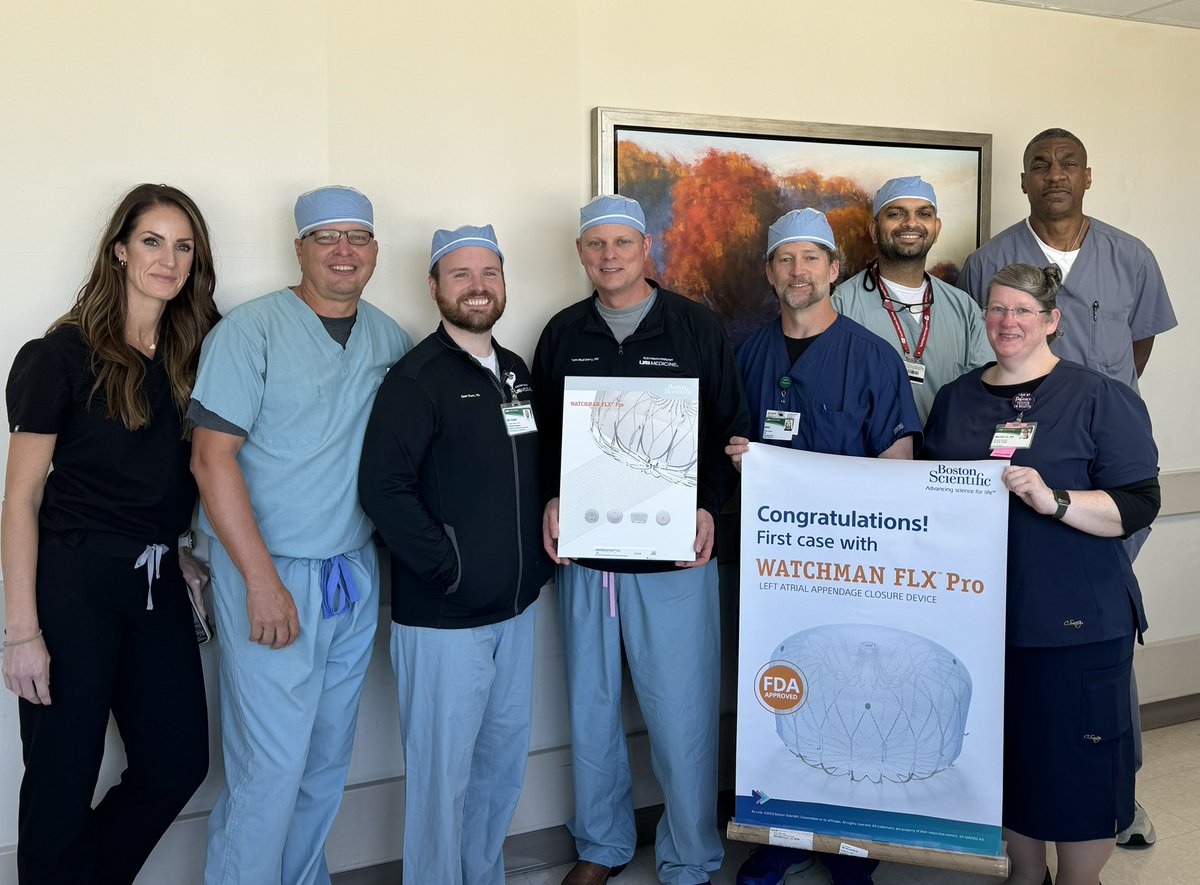 UAB is proud to be one of the first hospitals in the US to implant the new Watchman FLX Pro #LAAC this morning!