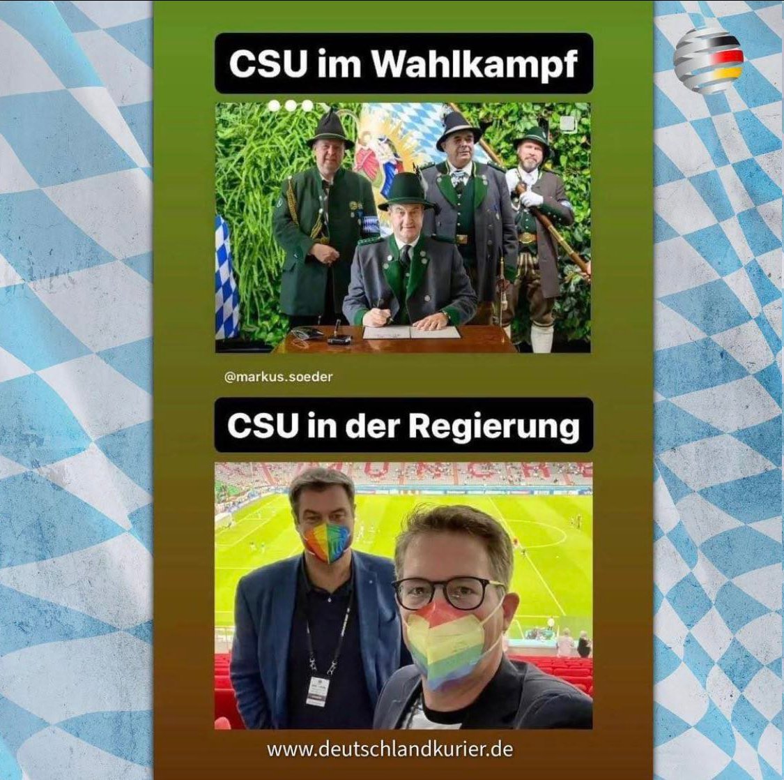 #CDU #CSU #Wahlkampf #Söder #Mogelpackung #Wahlversprechen #Heuchler #afd #unwokegermanTwitter #fckAfd #wirsindmehr #wirsindnochmehr #wirsindvielmehr #nurnochafd
