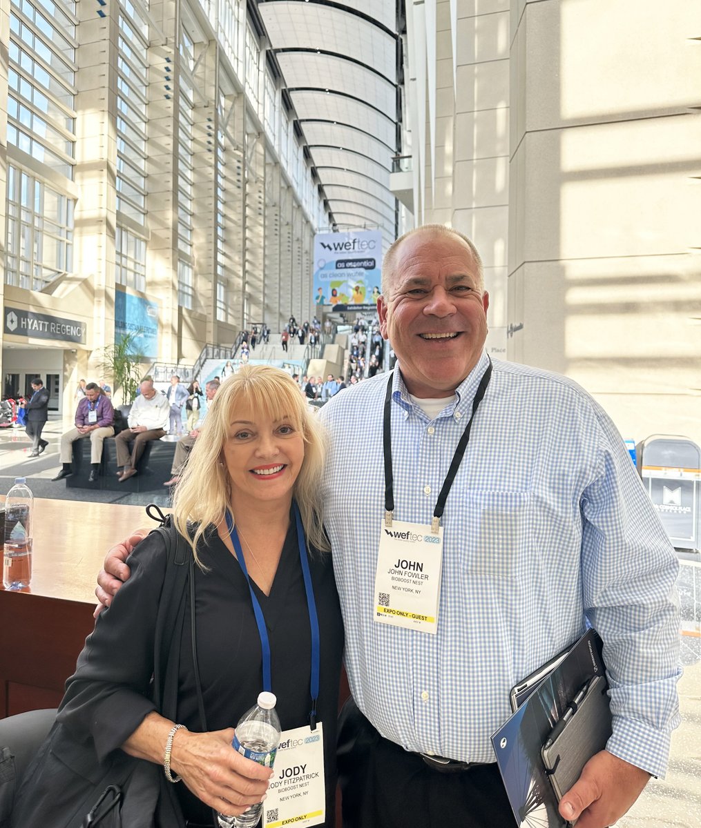 BioBoostNest's tweet image. Our CEO Jody Fitzpatrick and President John Fowler spent the day talking to fellow #waterinnovation companies at the #WEFTEC23 show in Chicago. Thank you to all the participants for an excellent event!