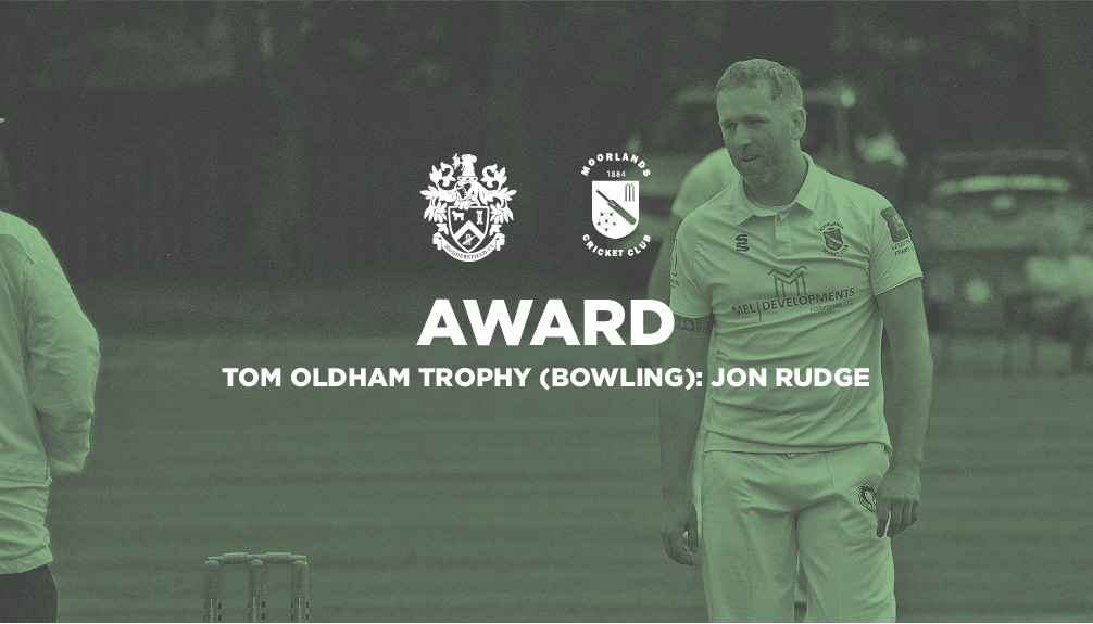 Huddersfield Cricket League (@huddcricket) on Twitter photo Awards: Congratulations to <a href="/Moorlandscc/">Moorlands cc</a> bowler Jon Rudge who wins the Tom Oldham (Bowling) Trophy for best Premiership bowler. Awards: Congratulations to <a href="/Moorlandscc/">Moorlands cc</a> bowler Jon Rudge who wins the Tom Oldham (Bowling) Trophy for best Premiership bowler.