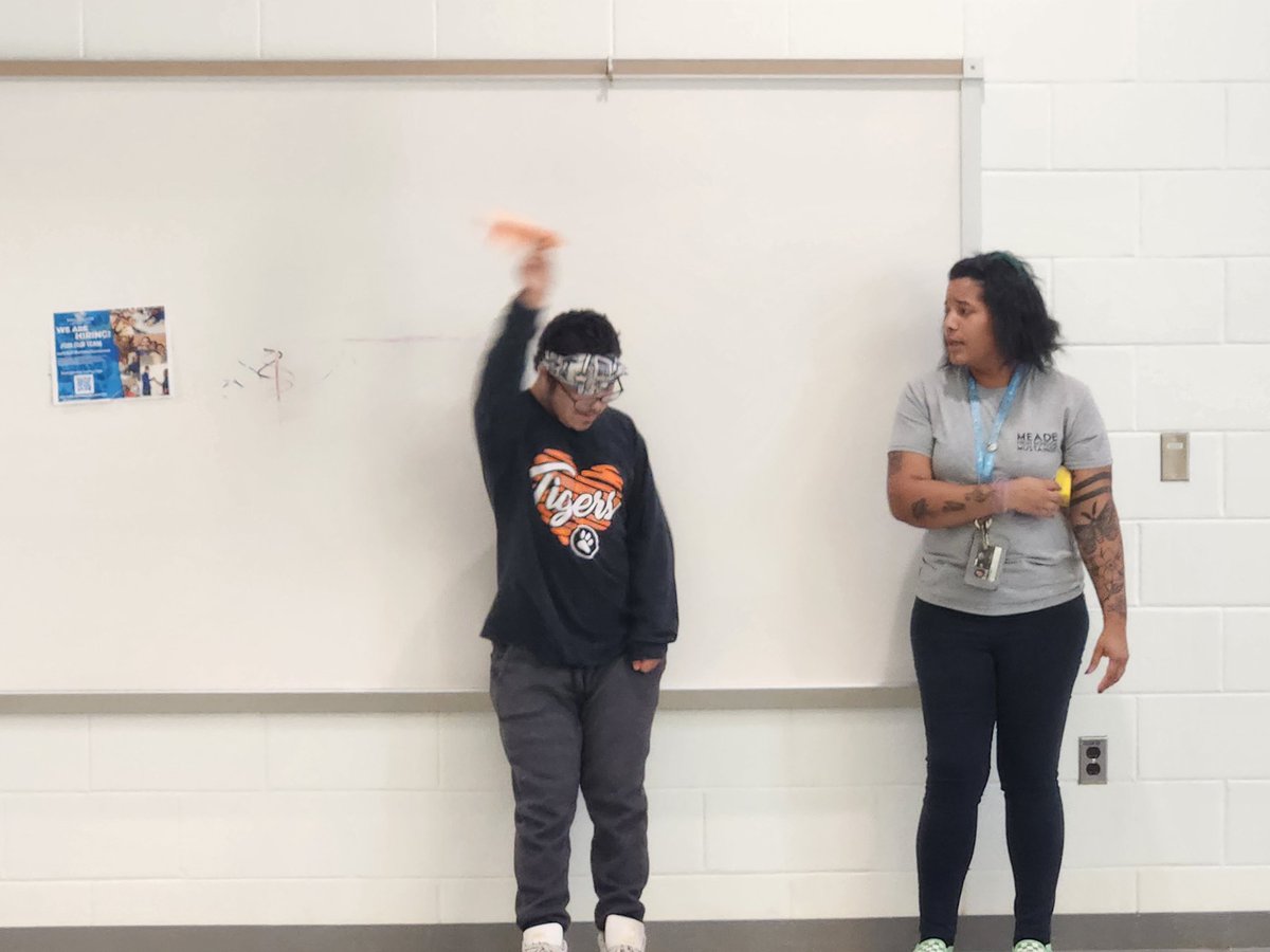 Ms. Smiths class is learning about the first law of motion.