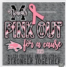 Lady Bobcats invite YOU to their #DigForACause game THURSDAY beginning at 4:30pm in Bobcat Country. Have cash for baked goods with proceeds donated to #FightBreastCancer. Help us #PinkOut because we are #StrongerTogether! ❤️💙🐾💖 #Believe #WeAreMiller
