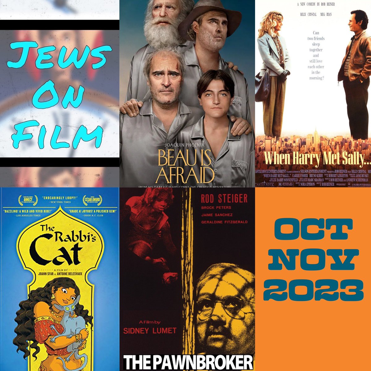 Getting very excited for our next batch of episodes! We have some incredible movies and even more incredible guests joining the podcast to discuss them. #beauisafraid #ariaster #whenharrymetsally #noraephron #therabbiscat #joannsfar #thepawnbroker #sidneylumet