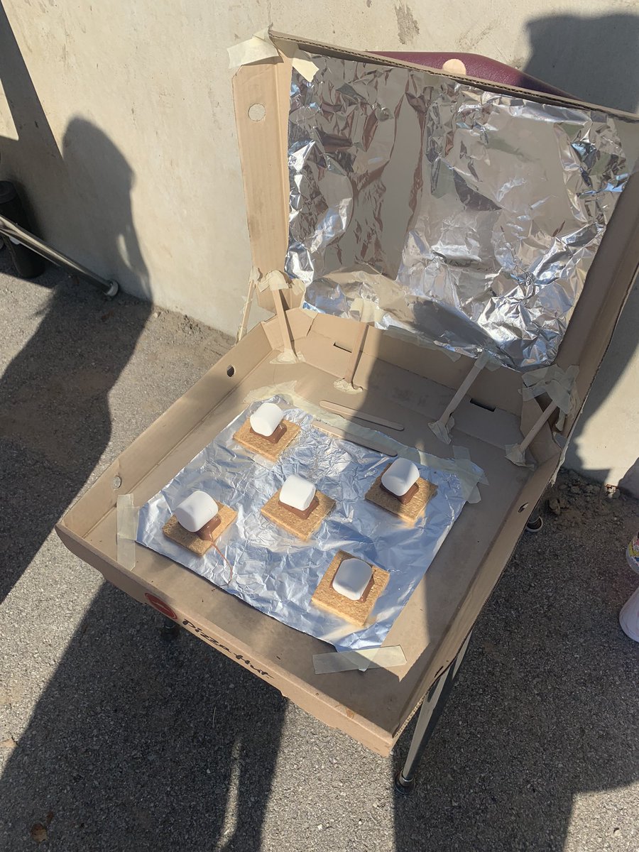 MsReynaert's tweet photo. Science: Light and Sound Unit
Building ovens to make s’mores 🍫 https://t.co/YBhBbH6yOq