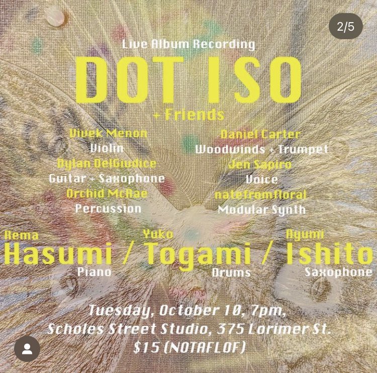 hopping on synth w dot iso on the 10th 😈