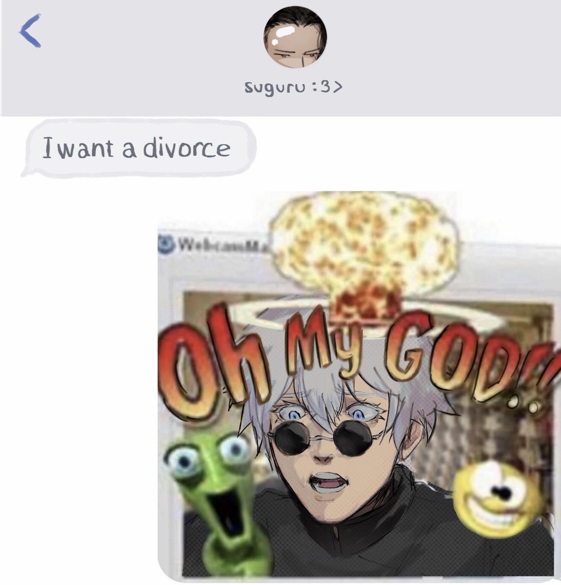 i saw this meme on tiktok it made me giggle #satosugu #五夏