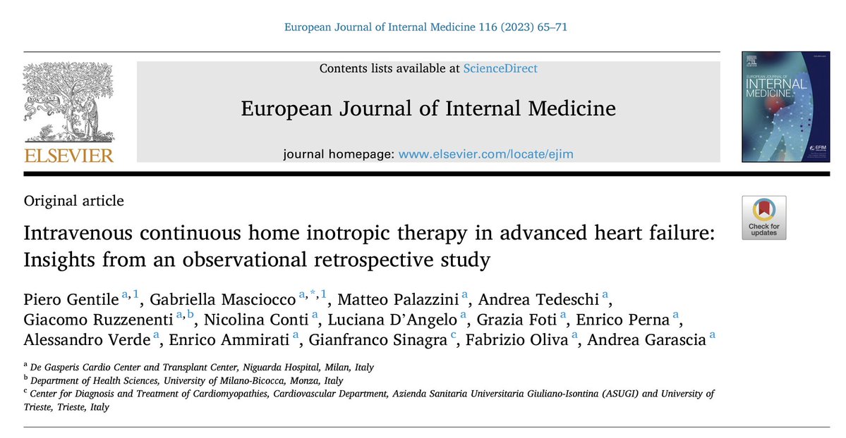 European Journal of Internal Medicine (@ejim_journal) on Twitter photo Intravenous continuous home inotropic therapy in advanced heart failure🫀
Is it useful❓
👀Check out!
Link🖇️:ejinme.com/article/S0953-…
<a href="/JacopoImberti/">Jacopo Imberti</a> <a href="/monicasolbiati/">monica solbiati</a> Intravenous continuous home inotropic therapy in advanced heart failure🫀
Is it useful❓
👀Check out!
Link🖇️:ejinme.com/article/S0953-…
<a href="/JacopoImberti/">Jacopo Imberti</a> <a href="/monicasolbiati/">monica solbiati</a>