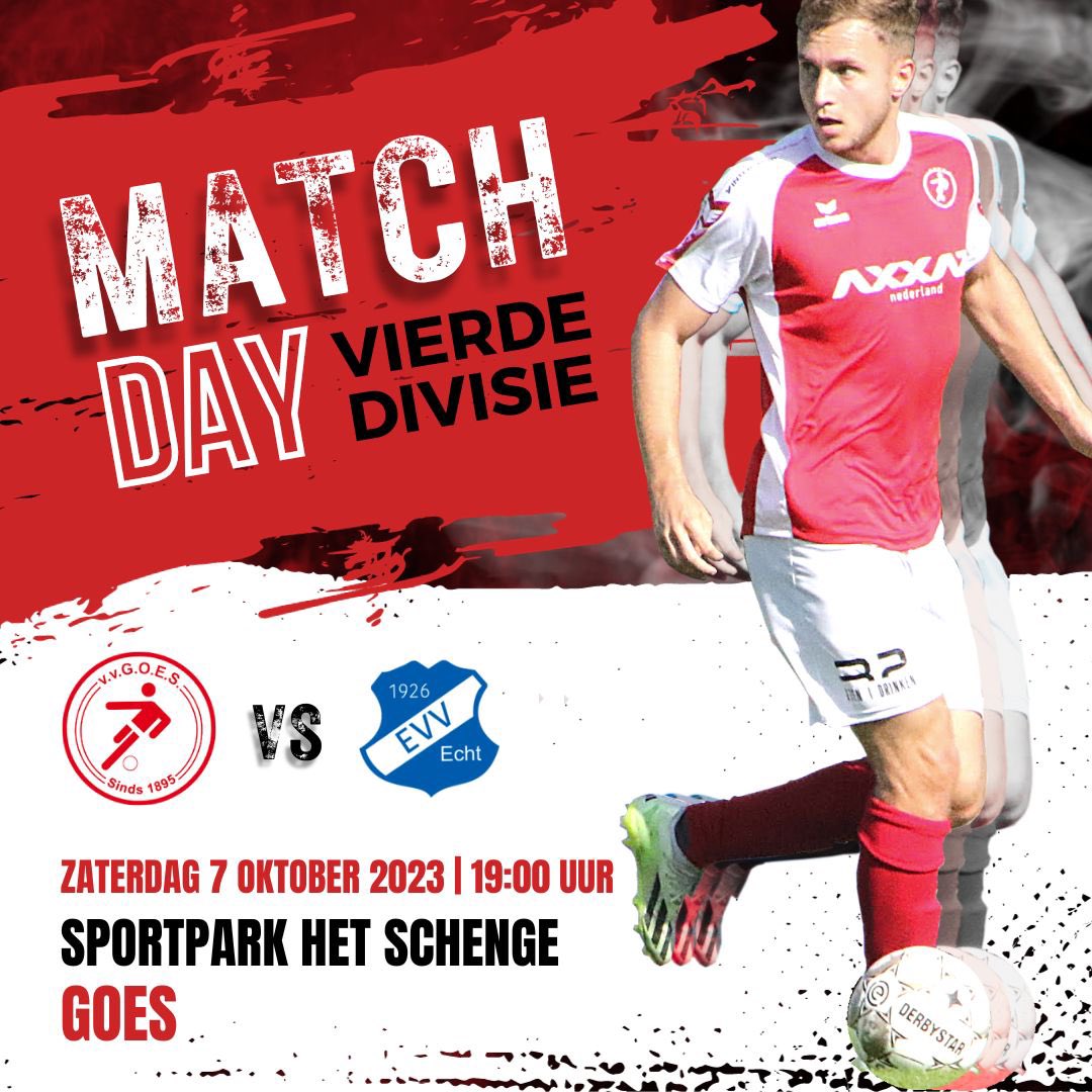 Zaterdag 7 oktober aanvang 19:00 <a href="/vvgoes/">VV GOES</a> - <a href="/EVV_Echt/">E.V.V. Echt</a>
