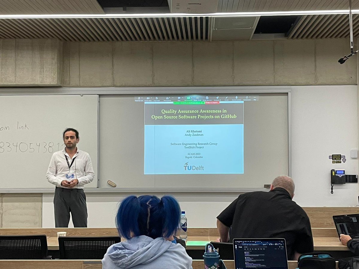 Excited to present our paper on Quality Assurance Awareness in OSS projects on GitHub at <a href="/ieeescam/">IEEE SCAM Conference</a> 

Joint work with my supervisor <a href="/azaidman/">Andy Zaidman</a>

Check out the paper here: azaidman.github.io/publications/k…