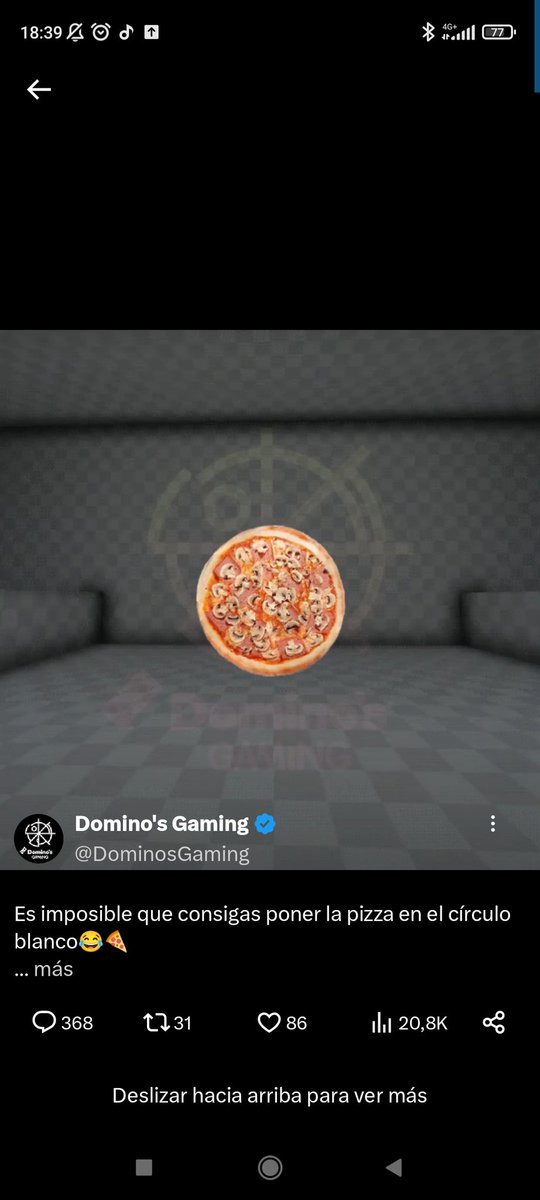 wilding_V's tweet photo. @DominosGaming A la primera!! https://t.co/3BqUELpPsI