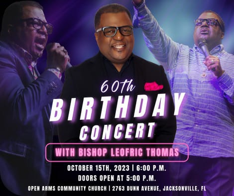 Get ready for a birthday celebration you will not want to miss, Bishop Leofric Thomas in concert..🎊🎁🎉