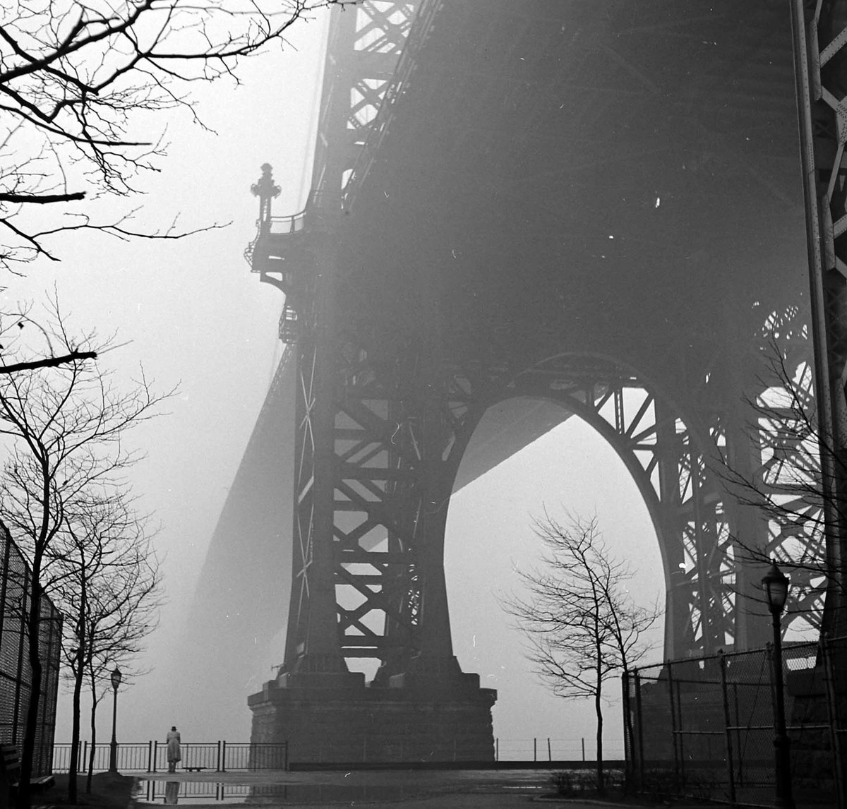 A foggy morning in New York City, 1950. LIFE photographers explored every corner of NYC, the city the magazine has always called home. See more classic LIFE photos of The City That Never Sleeps by clicking the link below! life.com/destinations/n… (📷 Walter Sanders/LIFE…