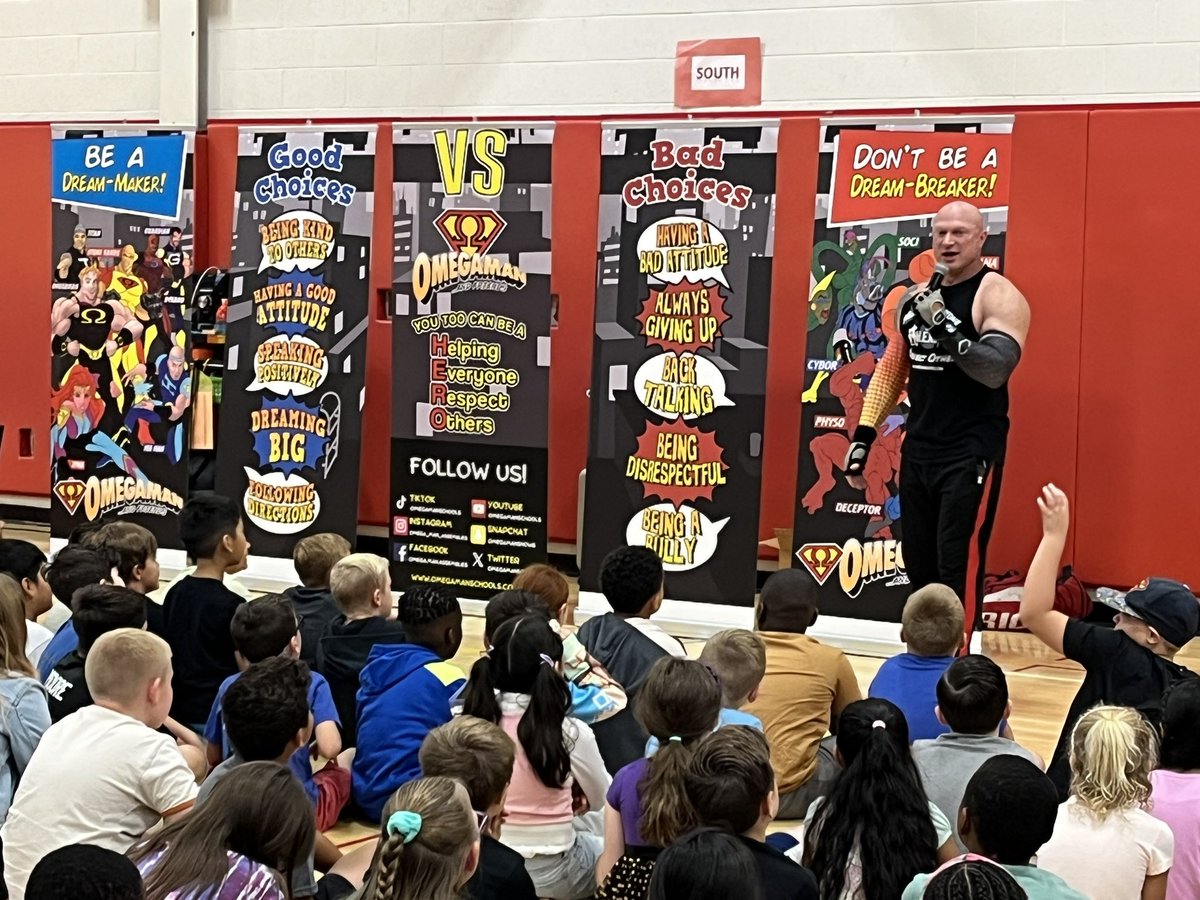 MrJasonPascal's tweet image. PMES was so fortunate to be visited during our Week of Respect by Stone Hands and his message about being a H.E.R.O. couldn’t have meshed better with our PBSIS initiative. Thank you to our amazing PTA for making this event happen. @omegamanschools