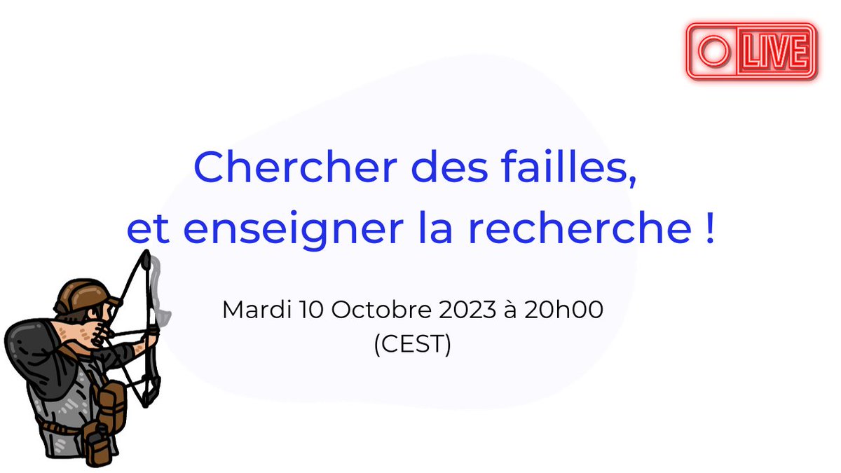 🔥Rejoignez-nous pour un webinar exclusif où nous plongerons dans le monde fascinant de la recherche de vulnérabilités, l'enseignement, et le bug bounty avec deux invités d’exception : <a href="/Nishacid/">Nishacid</a>  (pentester, staff root-me) &amp; 🙃 <a href="/TheLaluka/">Laluka@OffenSkill</a> (0-day digger, formateur, et streamer)