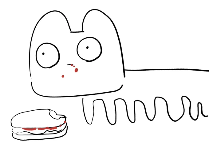 #イラスト 
マック大好き 