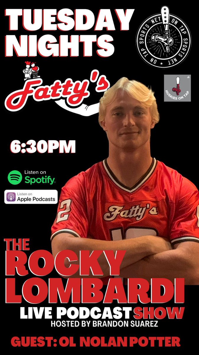 Come join us tonight at @FattysDeKalb for the Rocky Lombardi Show with special guest Nolan Potter!