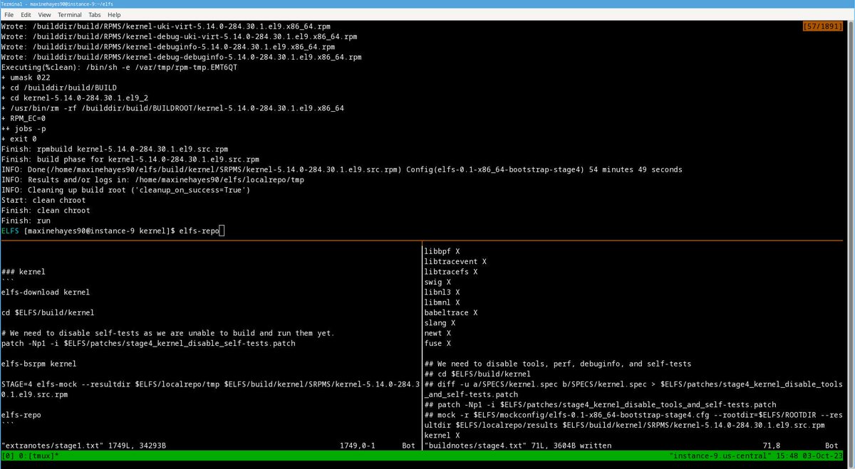 maxinehayes90's tweet image. I just got the last core packages rebuilt and finished refining the build notes! I&apos;ve pushed all my changes to the ELFS git repository. 

ELFS github:

github.com/maxbyte9p/elfs

#linux #openela #linuxfromscratch #rocky