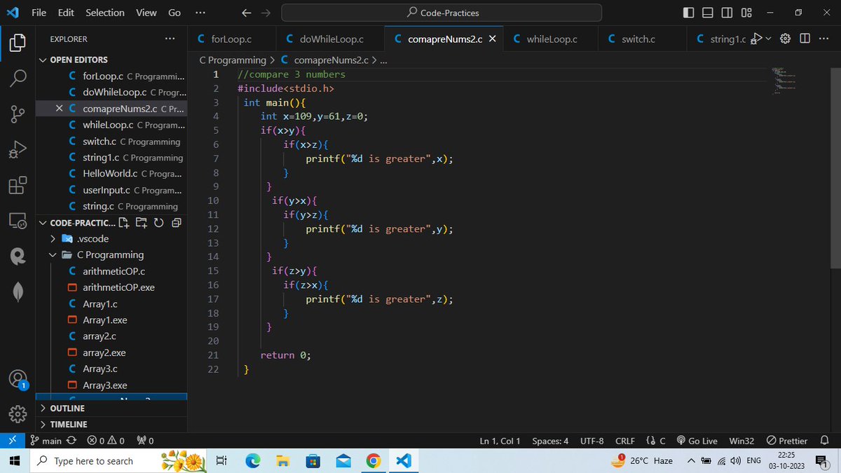 NaviCodes_'s tweet photo. Day 1 of #100DaysOfCode ! in C programming.
Today I have done Variables, Data Types, Condition Statements, Switch statements, and Loop Control Instructions.
#c #100daysofcoding #x
#cprogramming #letusC #programming #Coding https://t.co/Rx8r4s277e