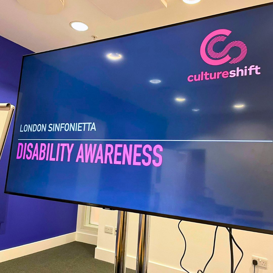 We had an excellent day last week working with the team <a href="/Ldn_Sinfonietta/">London Sinfonietta</a> , focussing on disability awareness at <a href="/KingsPlace/">Kings Place</a>.

For more info about our disability awareness training: cultureshift.org.uk/disabilityawar…

#DisabilityArts #DisabilityAwarenessTraining #Advocacy