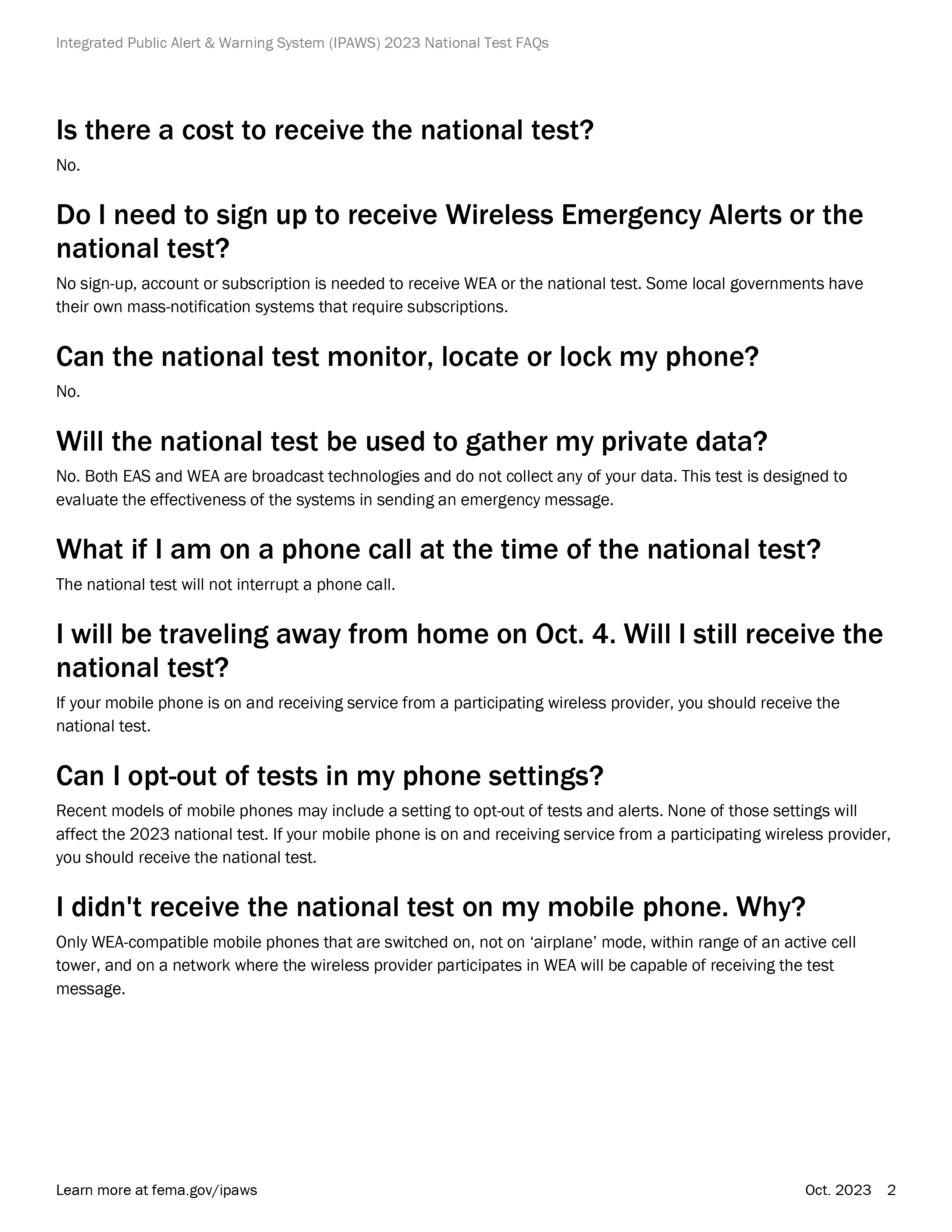 IPAWS 2023 National Test FAQs