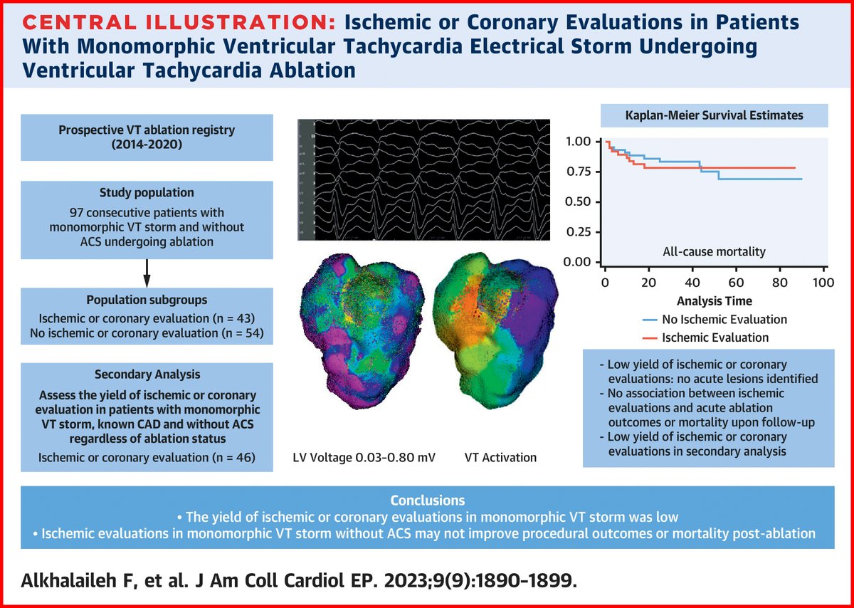Yield of coronary evaluation in patients with monomorphic VT undergoing ablation - a report by Drs. <a href="/aymanhusseinmd/">Ayman Hussein MD</a>, <a href="/omwazni/">Oussama Wazni</a>, et al: bit.ly/46Dwhmp

#JACCCEP #EPeeps #epAblation #cvACS #CardioTwitter