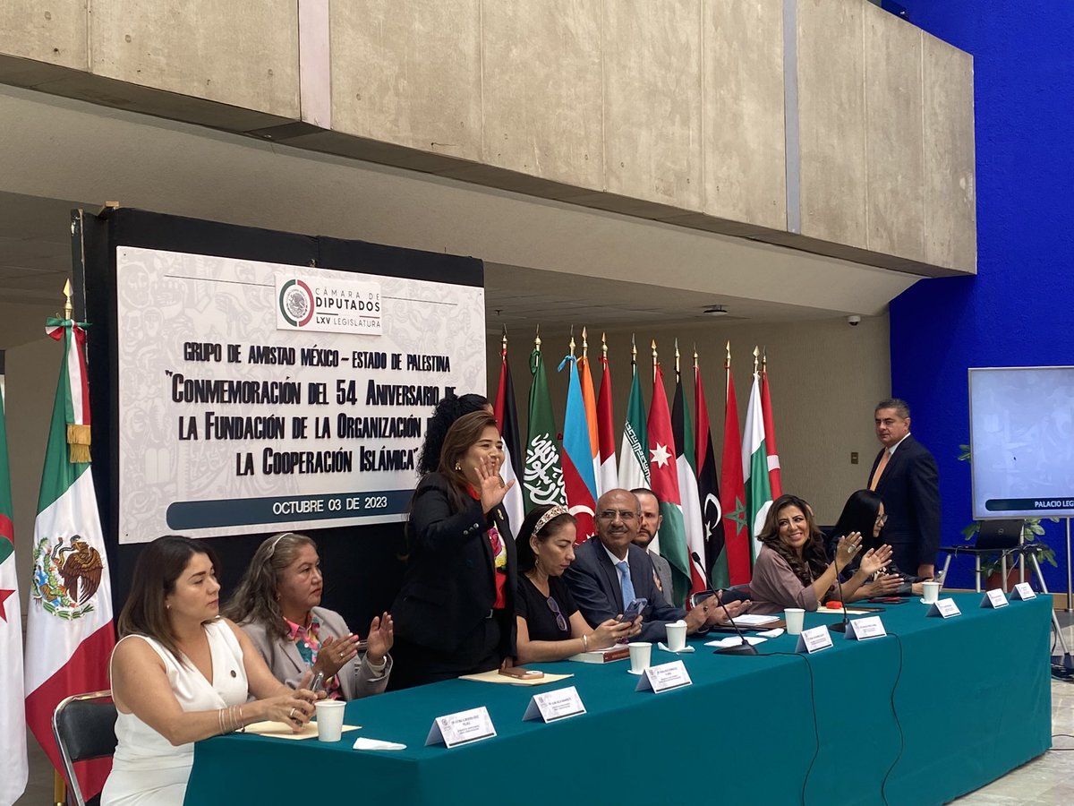 Hoy conmemoramos el 54 aniversario de la Fundación de la Organización para la Cooperación Islámica, es parte del trabajo de la diplomacia parlamentaria que se realiza en la LXV Legislatura Federal