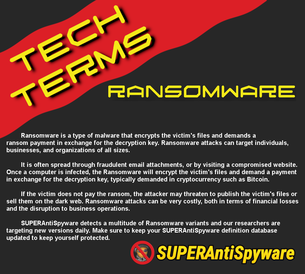superantispy's tweet photo. #TechTerms #Ransomware #SUPERAntiSpyware https://t.co/9NaUP3aR50