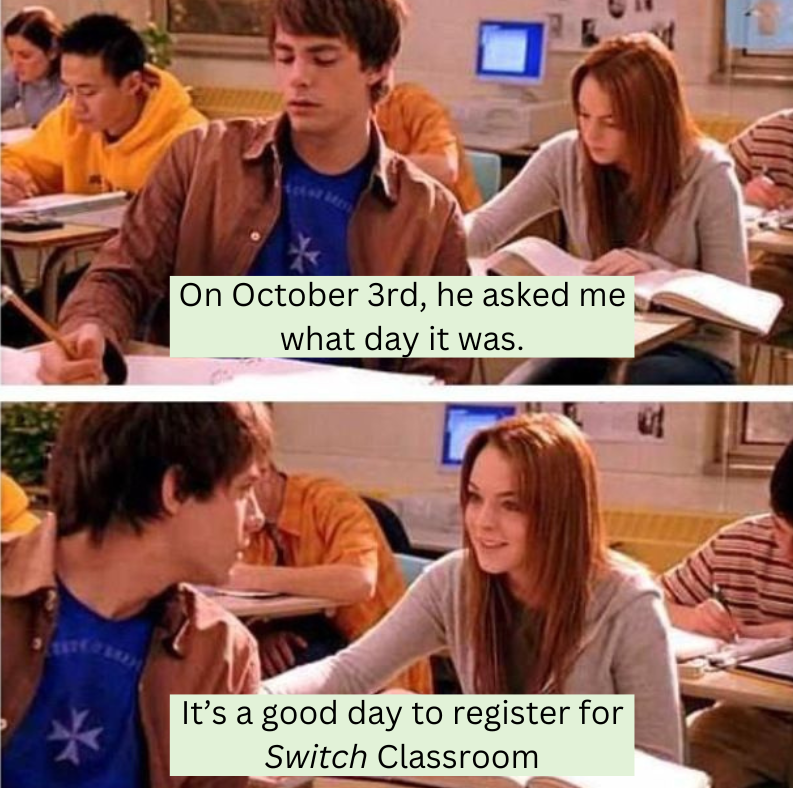 switchclassroom's tweet image. Switch Classroom is so fetch! Our completely free, K-12 online education platform empowers energy literacy in students around the US. Check us out and register at switchclassroom.org!

#meangirlsday #meangirls #freeteacherresources #freestemresources #freescienceresources