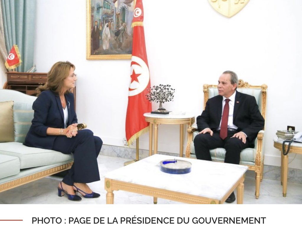 The Head of Government, Mr. Ahmed El Hachani, spoke on Friday, September 29, 2023, with the Director of the ILO Office for the Maghreb Countries, Ms. Rania Bikhazi

The meeting dealt with the progress of social dialogue in Tunisia and its continuity with the social partners.