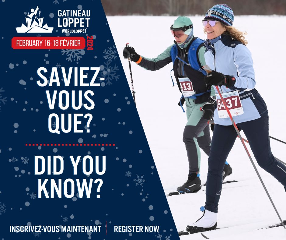 📢NOUVEAUTÉ EN 2024!📢 Les vagues “Découvertes” seront également proposées pour les deux courses (technique libre et classique) de 50 km ! 
Infos: gatineauloppet.com