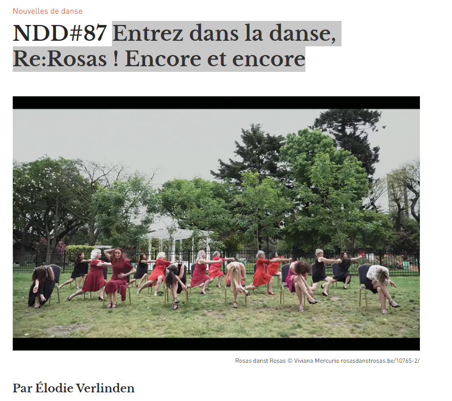 📚Nouvelle publication!
👉🏽"Entrez dans la danse, Re:Rosas ! Encore et encore" dans le n°87 de la revue Nouvelles de Danse
✏️par <a href="/ver_elo/">Elodie Verlinden</a> (Transfo)
➡️contredanse.org/ndd87-entrez-d…