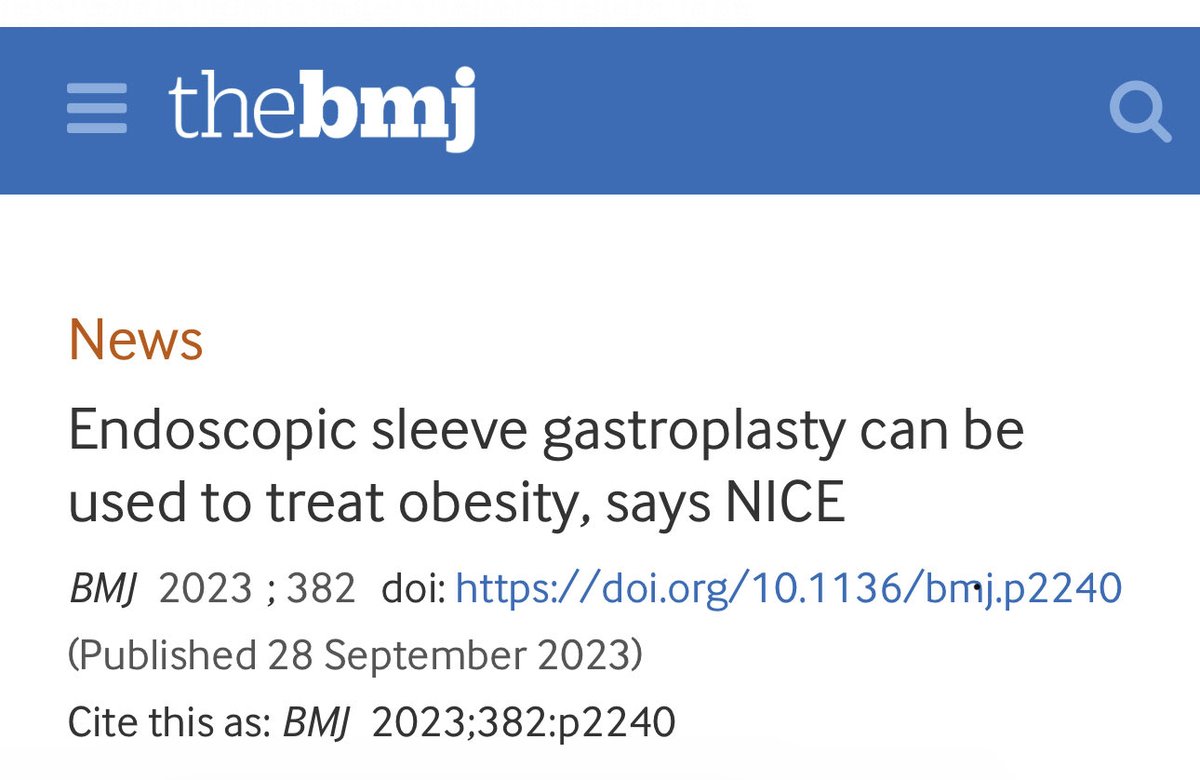 Important milestone for the field of endoscopic bariatric and metabolic therapies. ESG is a welcomed addition to help us manage our patients with obesity and metabolic diseases.