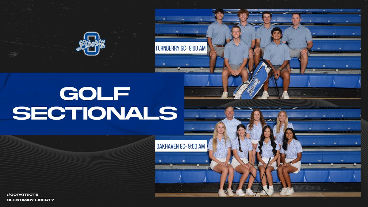 LHSAthleticDept's tweet photo. Best of luck to our golf teams competing in Sectionals today! #Liberty https://t.co/O6gvmtKNik