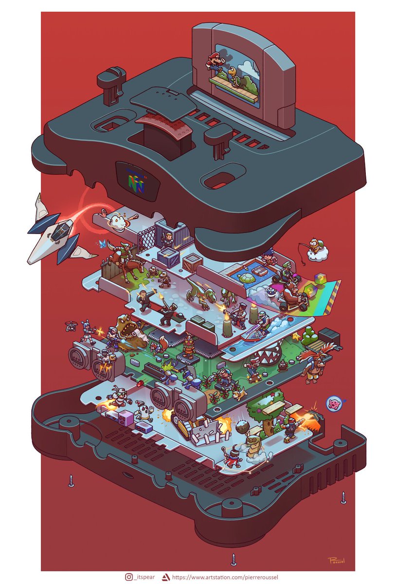 「Nintendo 64   」|THE ART OF VIDEO GAMESのイラスト