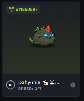 Str4wberryCheek's tweet photo. also hehe named one of my axies after her and always found a way to use this baddie! More reasons to continue playing with her this S6 then! https://t.co/yQw67tTYf8