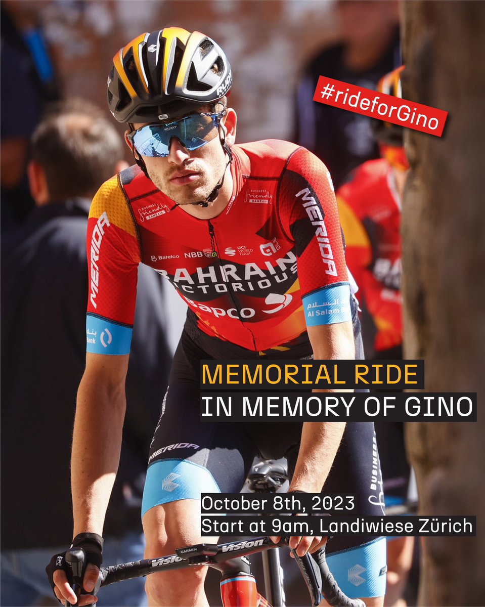 BHRVictorious's tweet photo. ❤️ MEMORIAL RIDE @rideforGino_ 

To commemorate Gino and to provide an opportunity for those who couldn’t be with us in Zurich on June 24, 2023, we plan to gather once again on October 8, 2023, at 9:00 AM CET.

#rideforGino https://t.co/hCAhyqMNT8