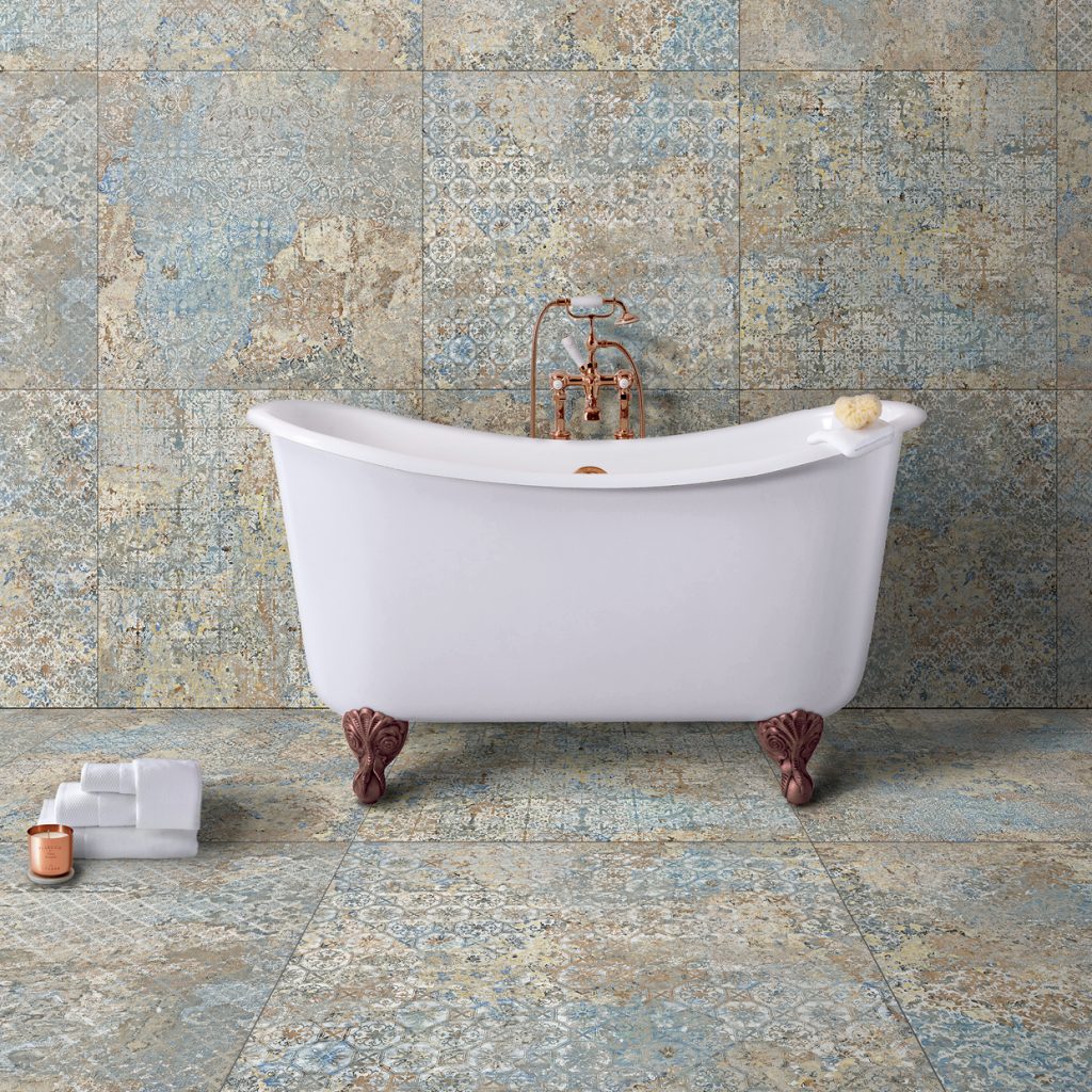 The Carpet tile is the sister to our Bohemian tiles as each tile is entirely unique with a blend of beautiful hues of blue and sand. Intricate and exotic patterns run through the tile, different from any other🛋
Size: 600x600mm
RRP: £60.00m2 INC VAT
#featuretiles #tile