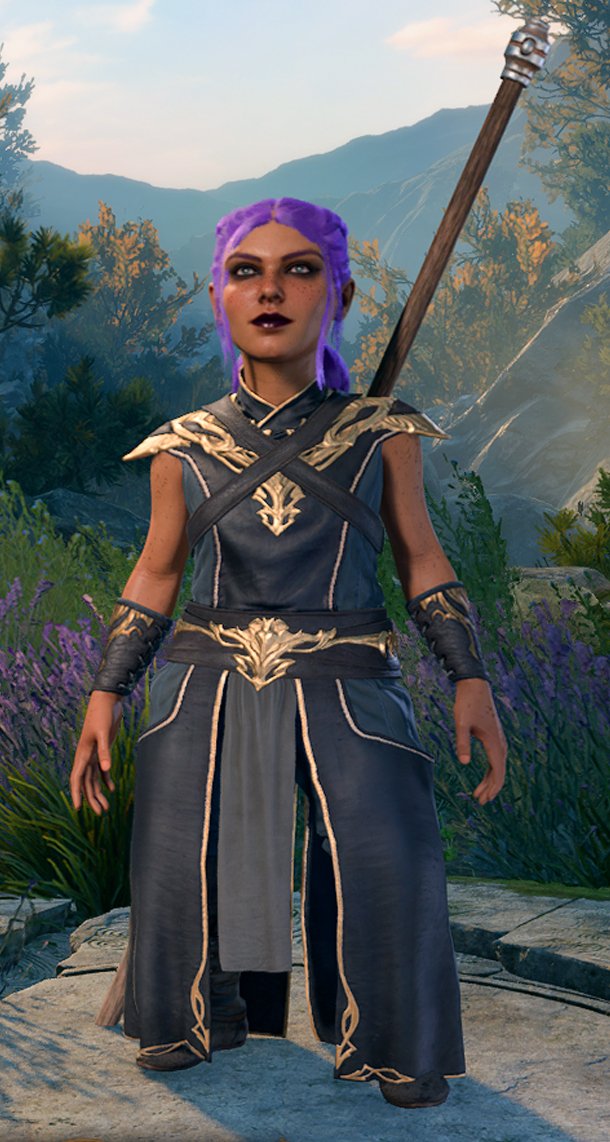 Finally joining the #bg3 hype so I guess my lil 3' nothin' Storm Sorcerer/Tempest Cleric, Amaretto, is gonna try to climb Mt. #karlach 😜 #BaldursGate3 #bg3Tav