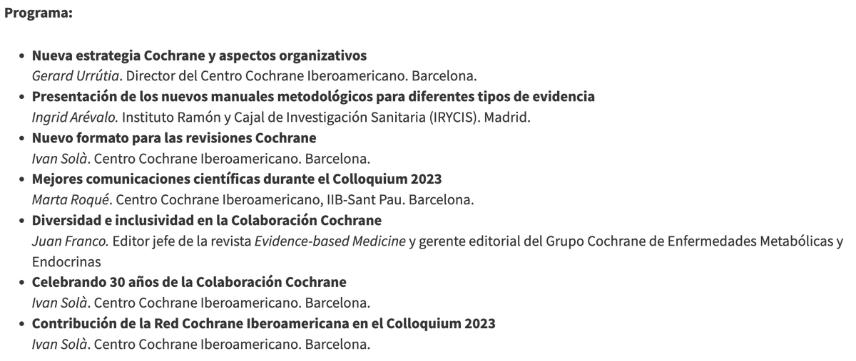 Hoy, 11:00am Chile. Cuarta sesión de la RCIb 2023 sobre aspectos destacados del Colloquium Cochrane 2023, inscripción acá zoom.us/webinar/regist…