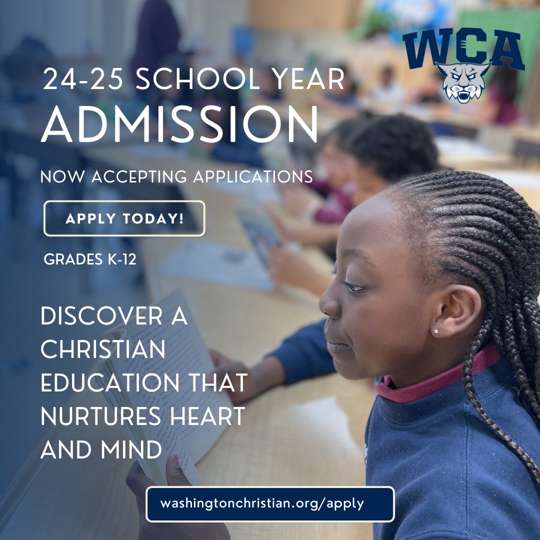 Applications are now open for 24-25 academic year! Visit washingtonchristian.org/apply.