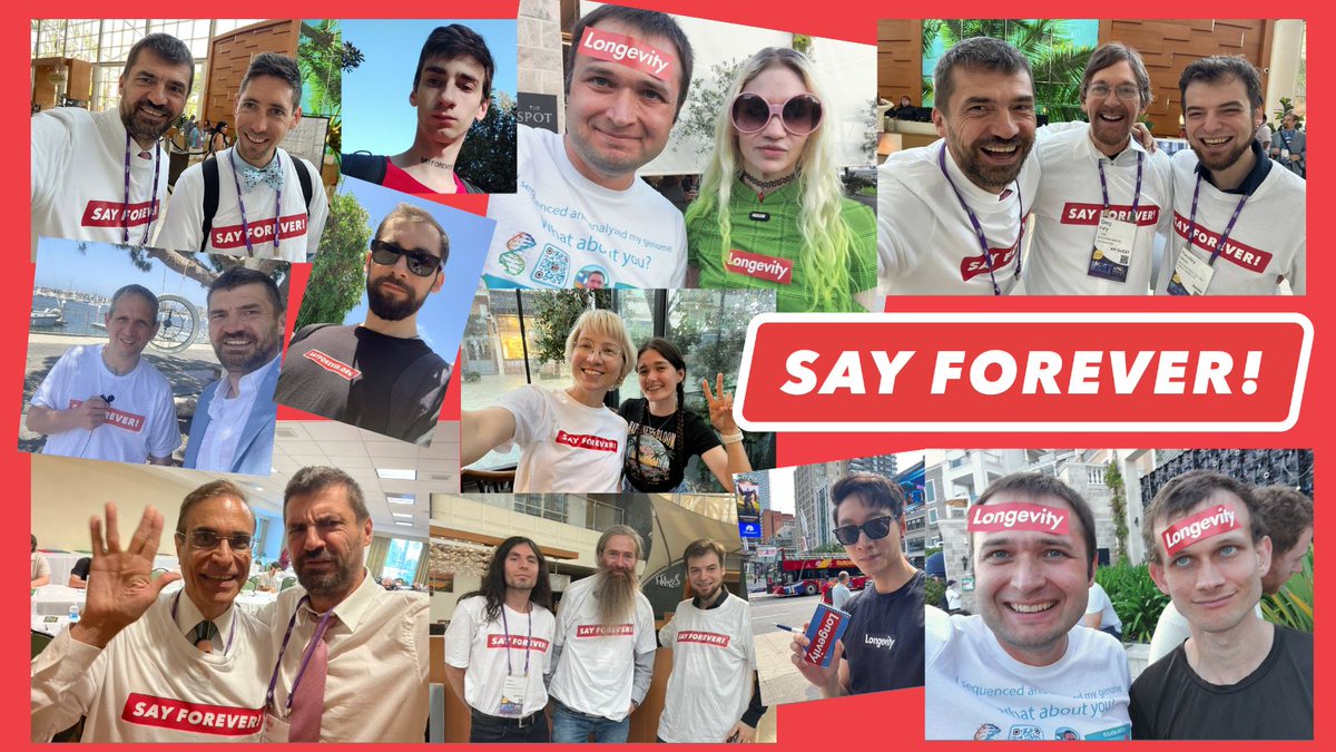 Let's create a new life extension society! Participate <a href="/SayForeverOrg/">Say Forever!</a>! Sign open letters of <a href="/schw90/">Vladimir Shakirov</a>! Meet like-minded people with <a href="/RandomCoffeeOL/">Random Coffee ☕️ Open Longevity</a>! Join the party <a href="/USTranshumanist/">Transhumanist Party</a>! #SayForever #dontdie #longevity  #IChooseLife! Thank you very much for reposting!