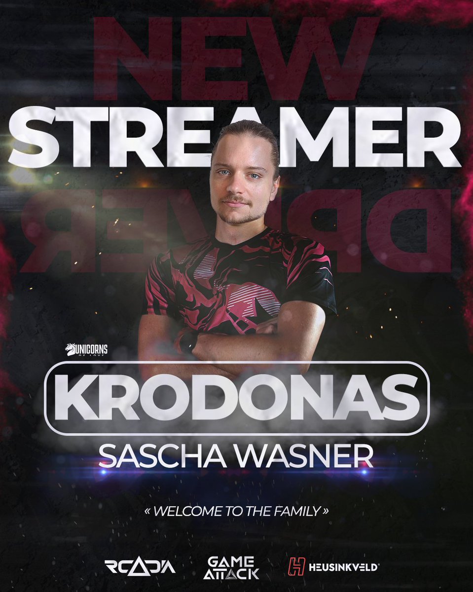 uol_simracing's tweet image. #NEWS 🇩🇪 We are very excited to announce that former @LFMotorsport eSports driver @SaschaWasner aka Krodonas will be joining the 𝙐𝙊𝙇 𝙛𝙖𝙢𝙞𝙡𝙮 as 𝗦𝗧𝗥𝗘𝗔𝗠𝗘𝗥 and 𝗗𝗥𝗜𝗩𝗘𝗥. 👊

You can watch him 𝗹𝗶𝘃𝗲 mostly five days a week at twitch.tv/krodonas 🦄