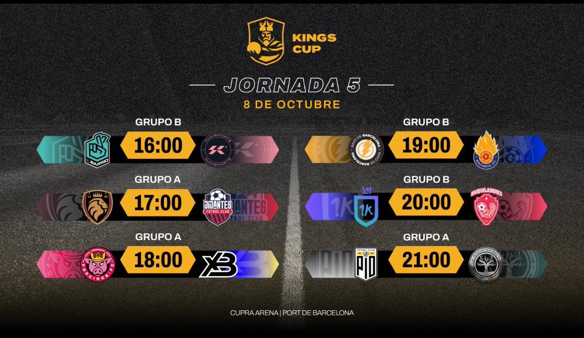 ThheG7's tweet photo. 🔈Este es el horario de la jornada 5 de la #kingscupj5 

👇 ¿Creéis que beneficia a alguien? 🤔 https://t.co/BjQH7PVnMs